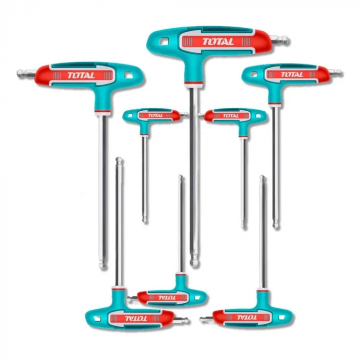Total THHW80826 2-10mm T Saplı Top Başlı Alyan Seti 8 Parça