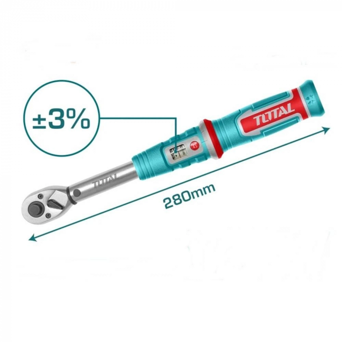 Total THPTW1425N8 1/4 Tork Anahtarı 5-25 Nm
