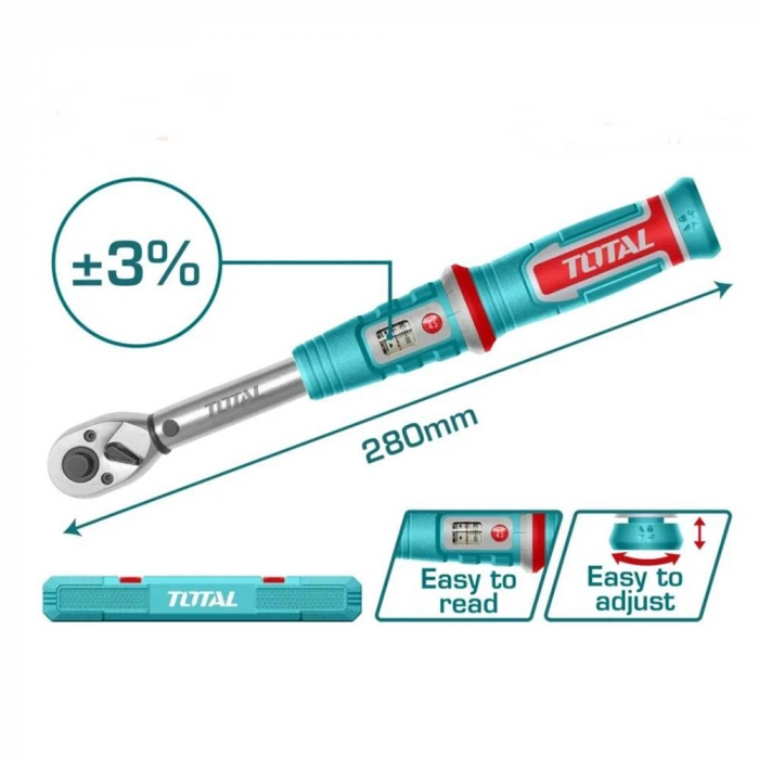 Total THPTW1425N8 1/4 Tork Anahtarı 5-25 Nm