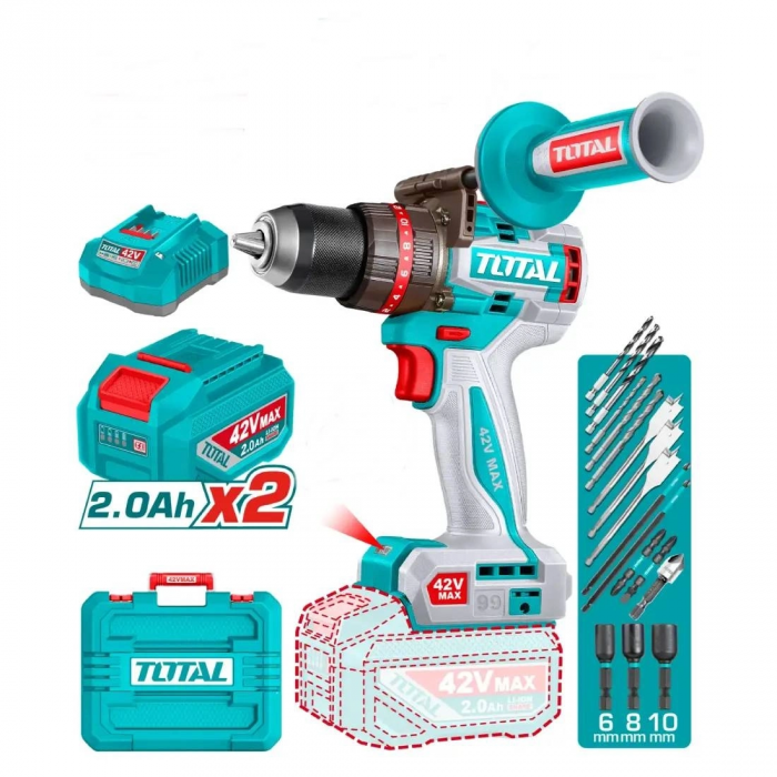 Total TIDLI429982E 42V 99Nm Akülü Darbeli Matkap