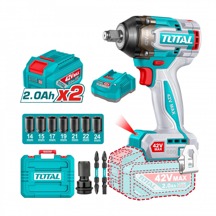 Total TIWLI42602E 42V 600Nm Akülü Somun Sıkma