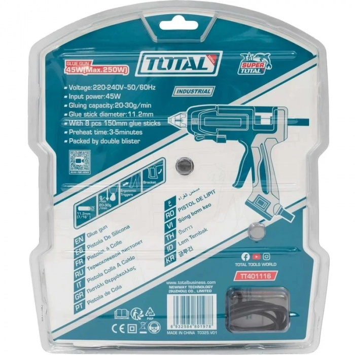 Total TT401116 250W Profesyonel Sıcak Mum Silikon Tabancası