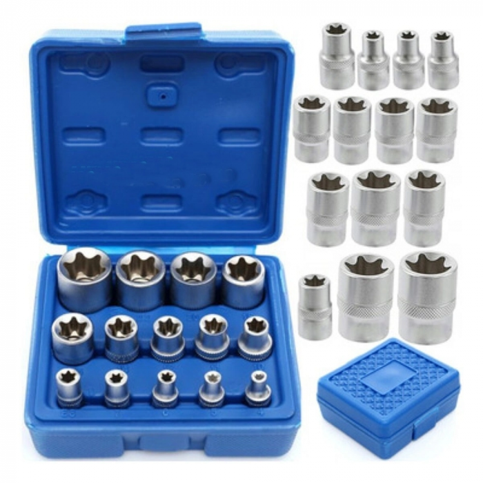 Wadfow WST3D14 Yıldız E-Torx Lokma Takımı 14 Parça Cr-V