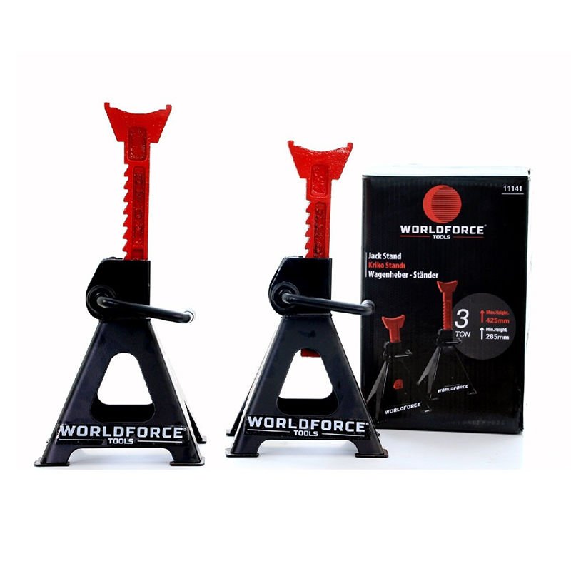 WorldForce 11141 Kriko Standı (Araç Altı Sehpa) 3 Ton 2'li Set