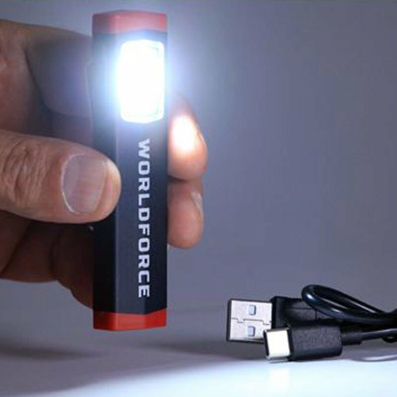 WorldForce 11543 Şarjlı Mini El Feneri COB LED 300 Lümen